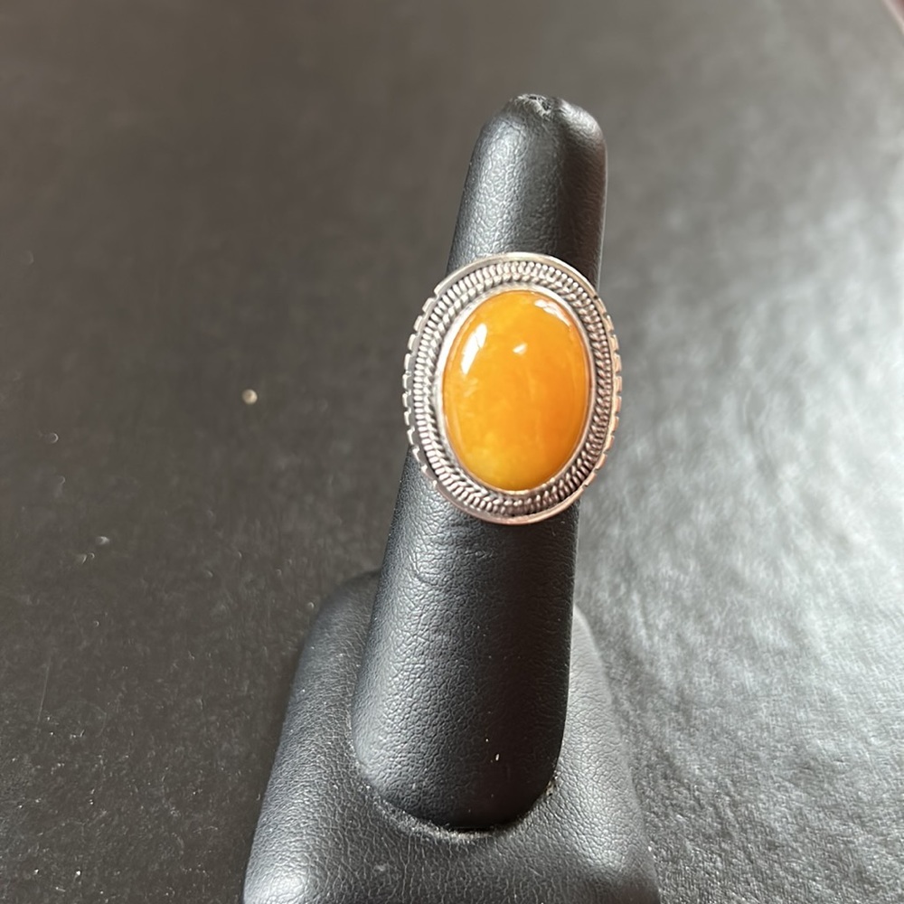 Sterling Silver Jade Ring - Picture 3 of 7